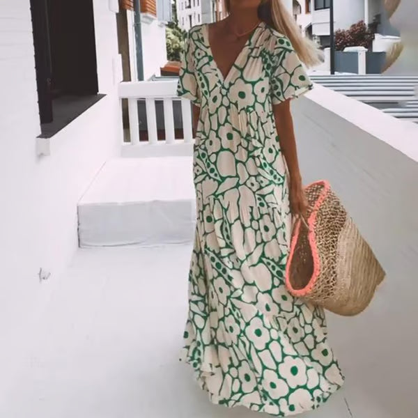 Liora | Élégance Robe Imprimée Fluide