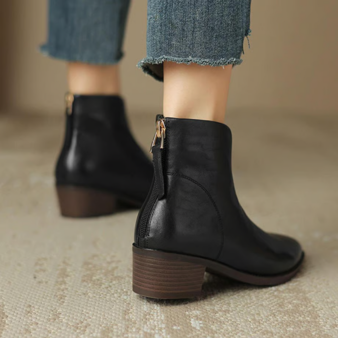 Marie-Laure | Bottines de Luxe à Talon Bas