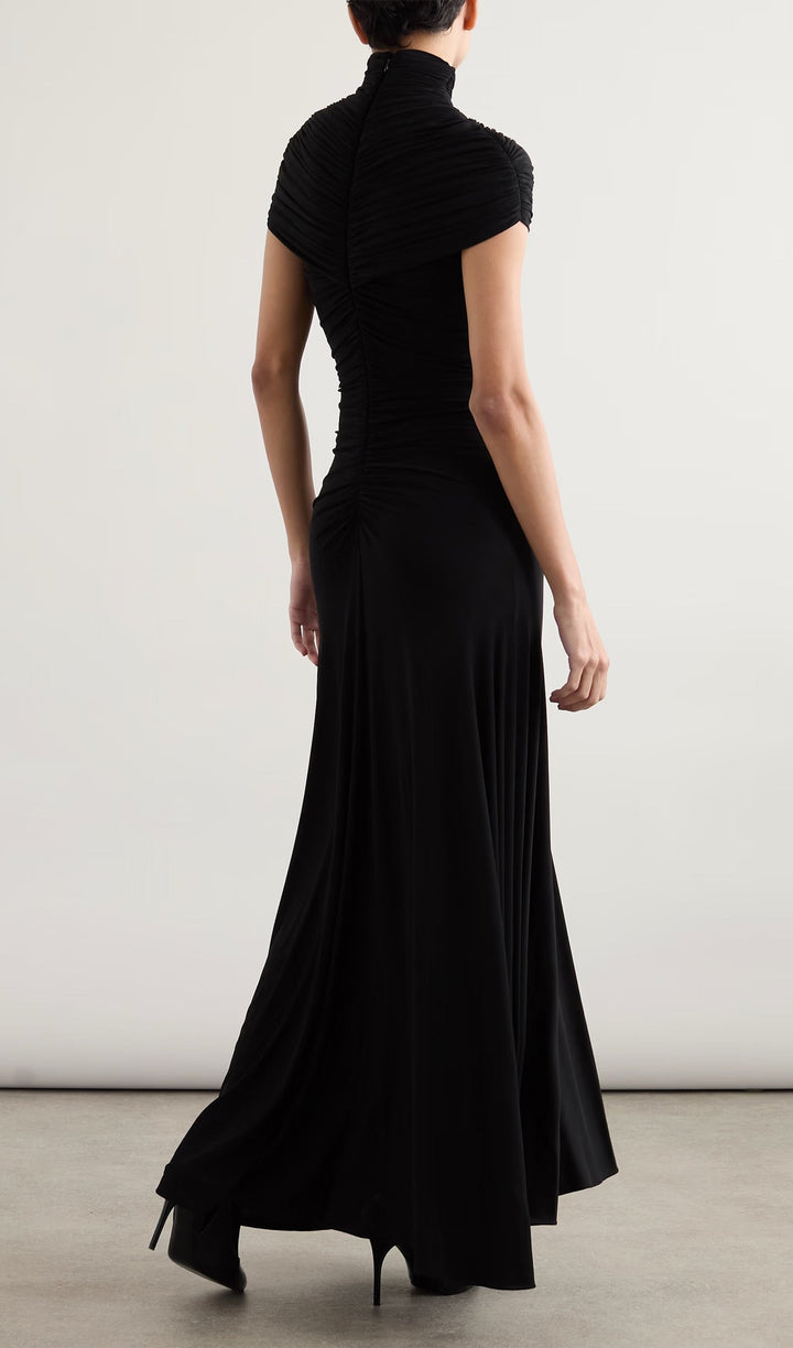 Orlene | Robe Maxi Jersey Froncée