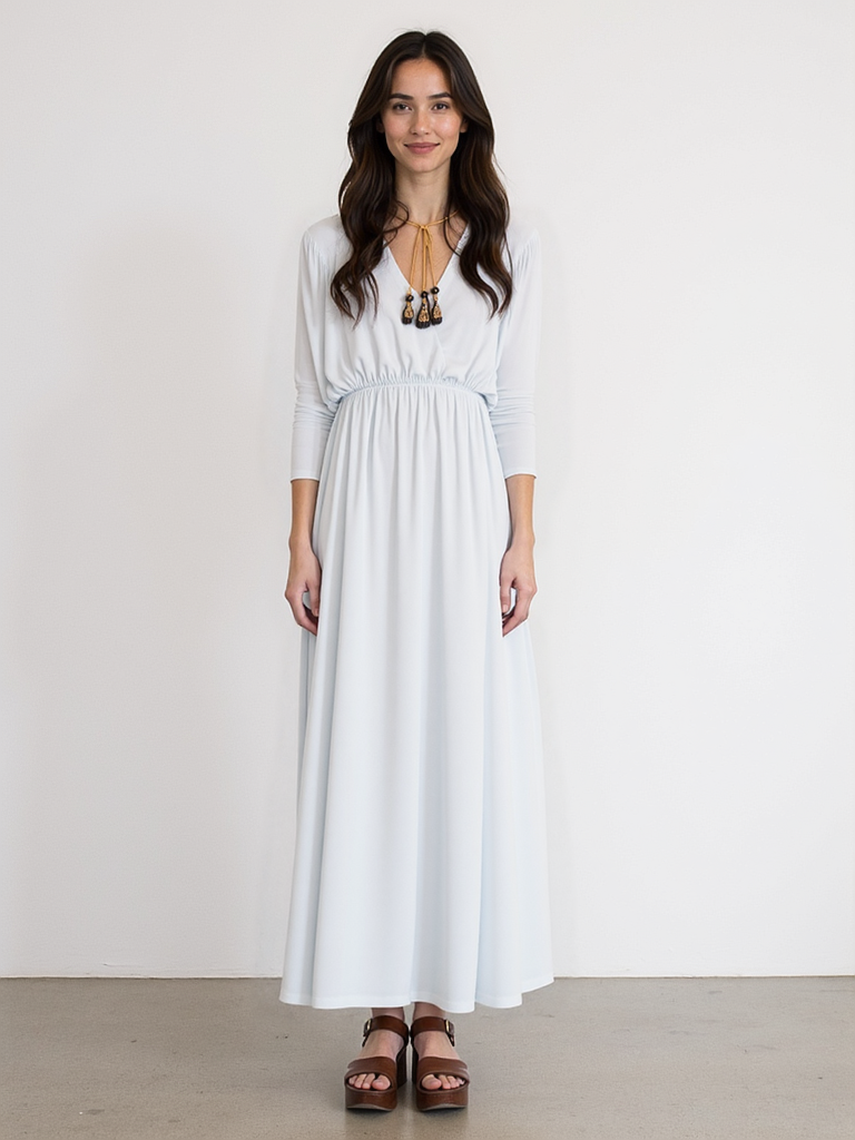 Véronique | Élégante robe longue été