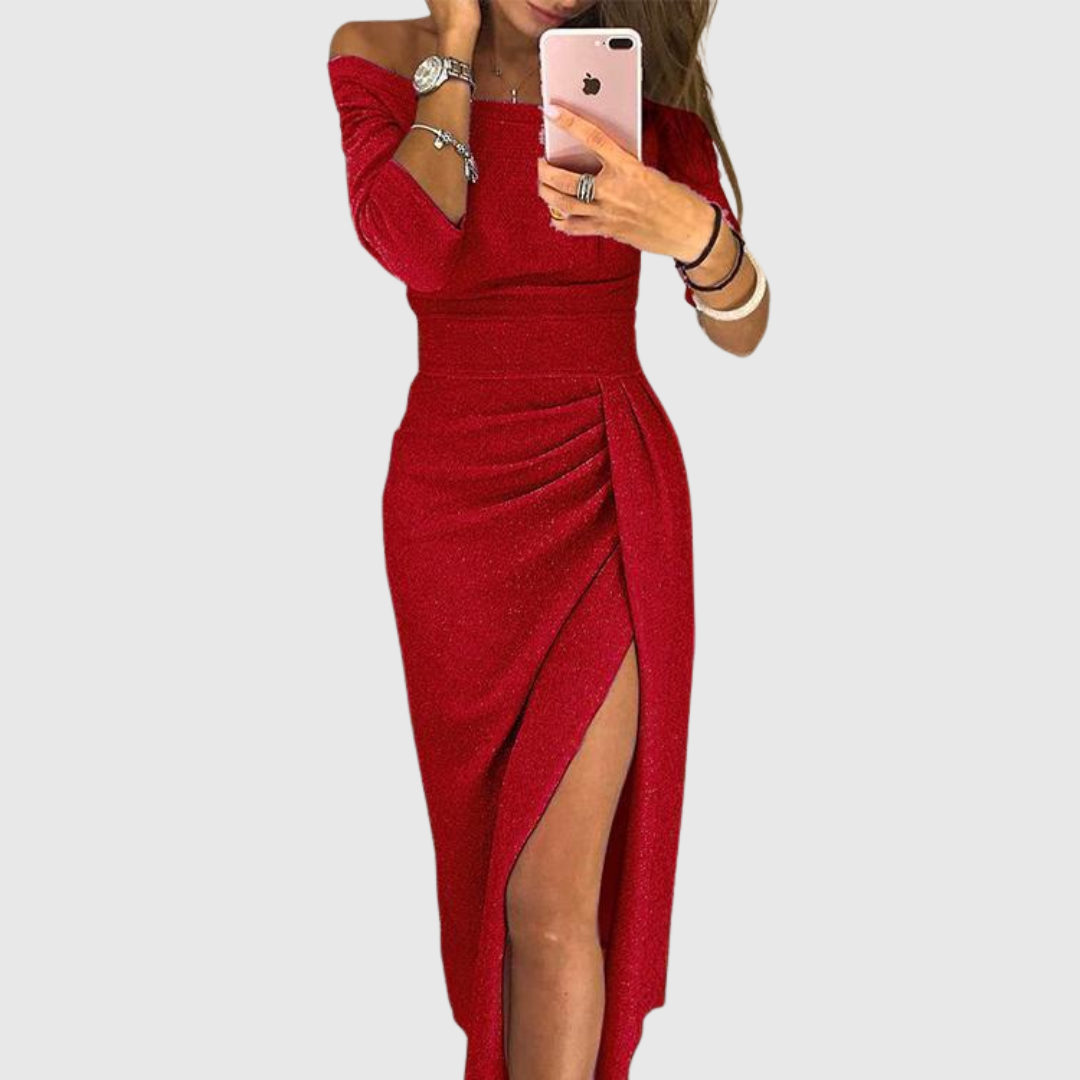 Léana | Robe Halter Maxifluidité Élégante