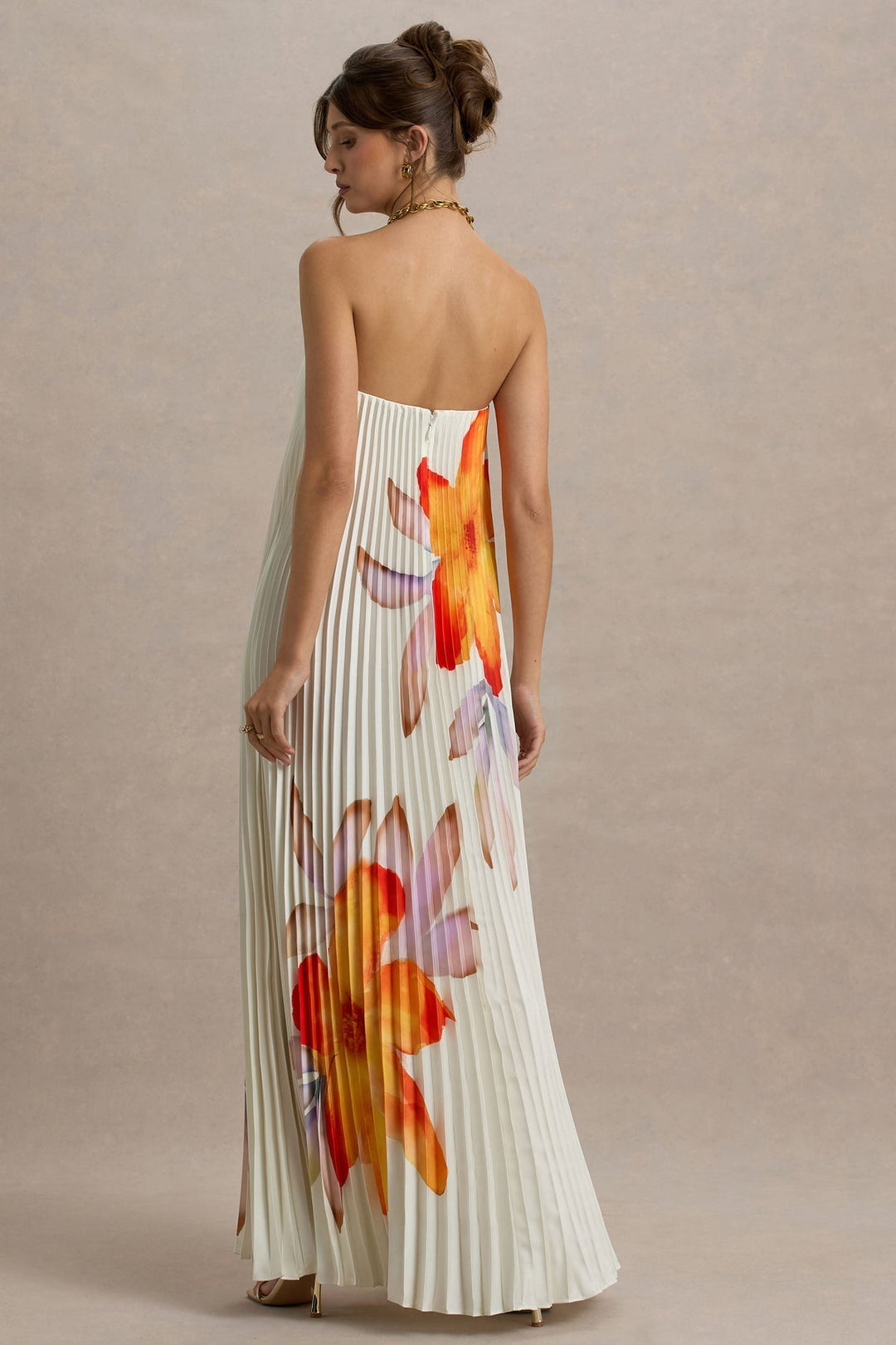 Laurette | Robe Longue Satinée Floral