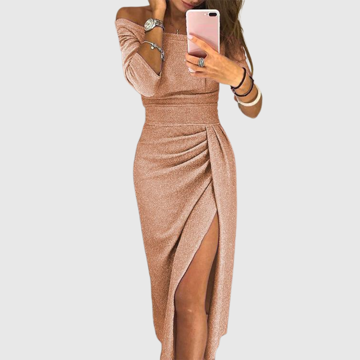 Léana | Robe Halter Maxifluidité Élégante