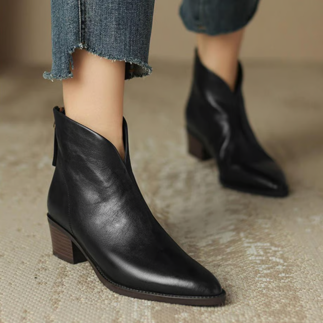 Marie-Laure | Bottines de Luxe à Talon Bas