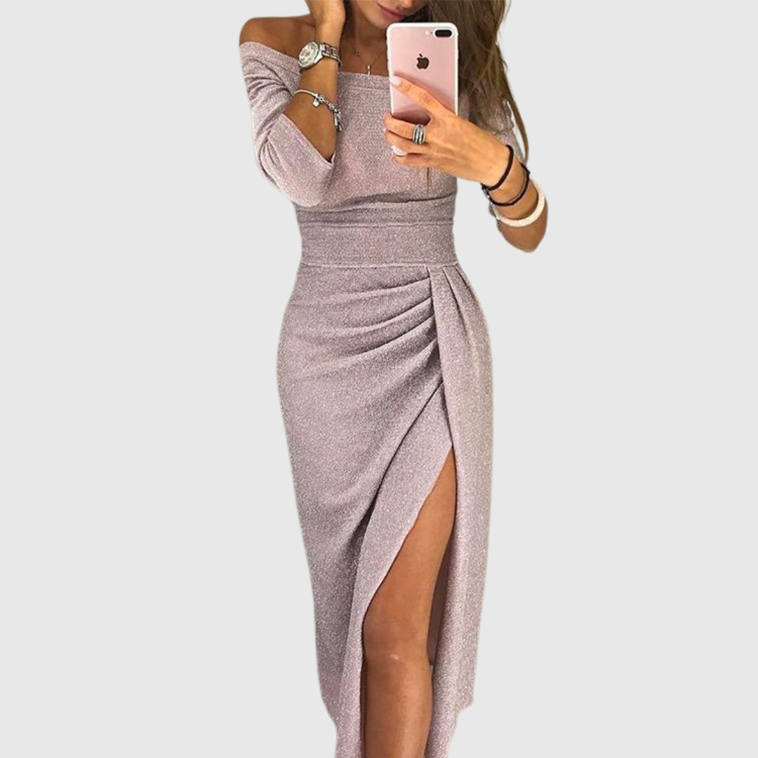 Léana | Robe Halter Maxifluidité Élégante