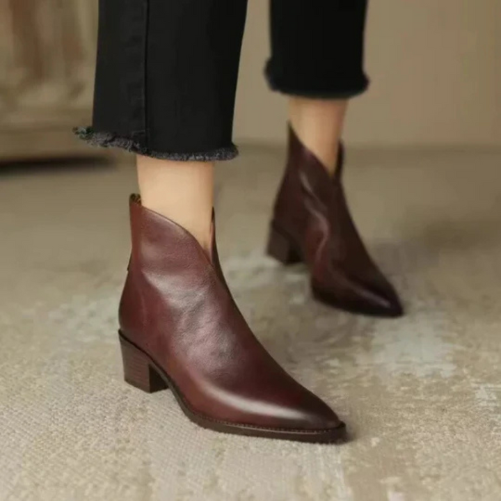 Marie-Laure | Bottines de Luxe à Talon Bas