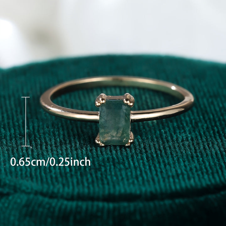 Bague en agate mousse naturelle