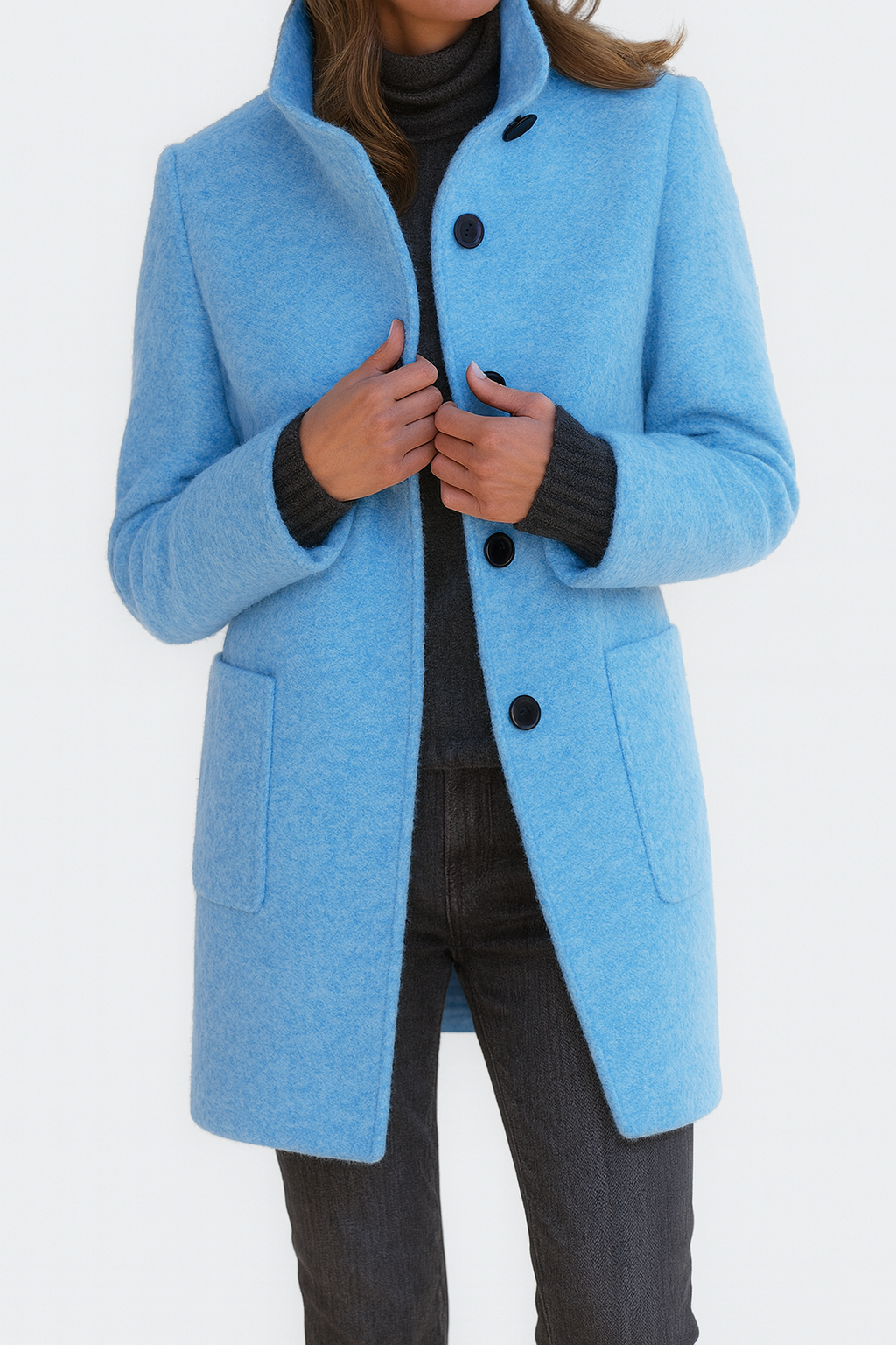 Elena | Manteau femme à col haut