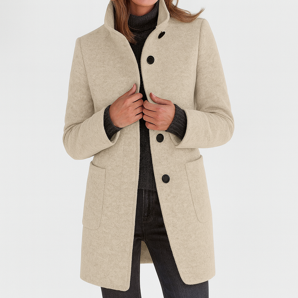 Elena | Manteau femme à col haut