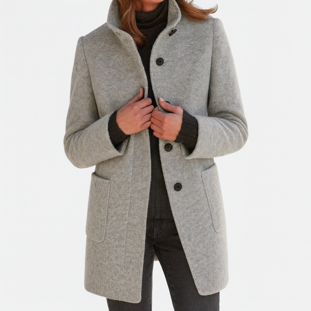 Elena | Manteau femme à col haut