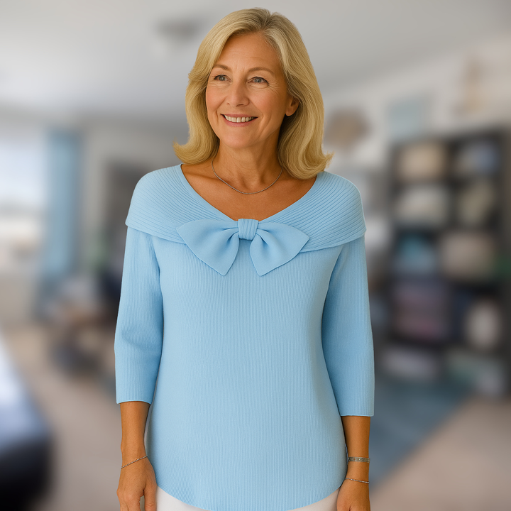 Éloisa | Haut élégant en maille avec nœud