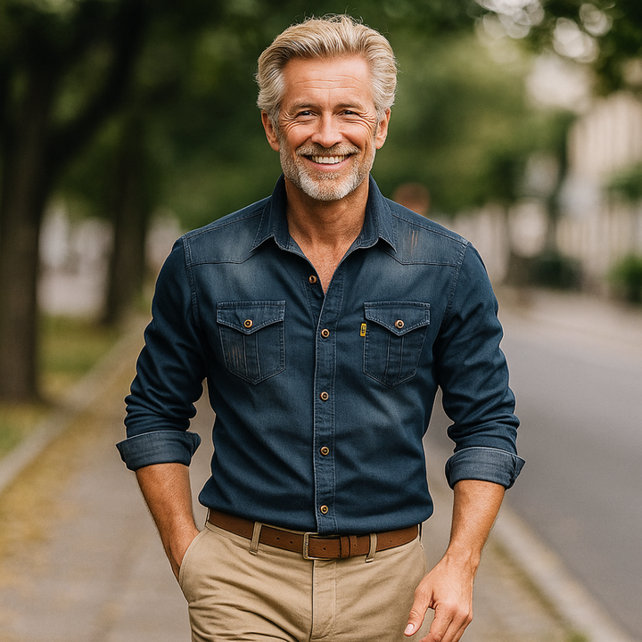 Joffrey | Polo en Soft Denim de coton