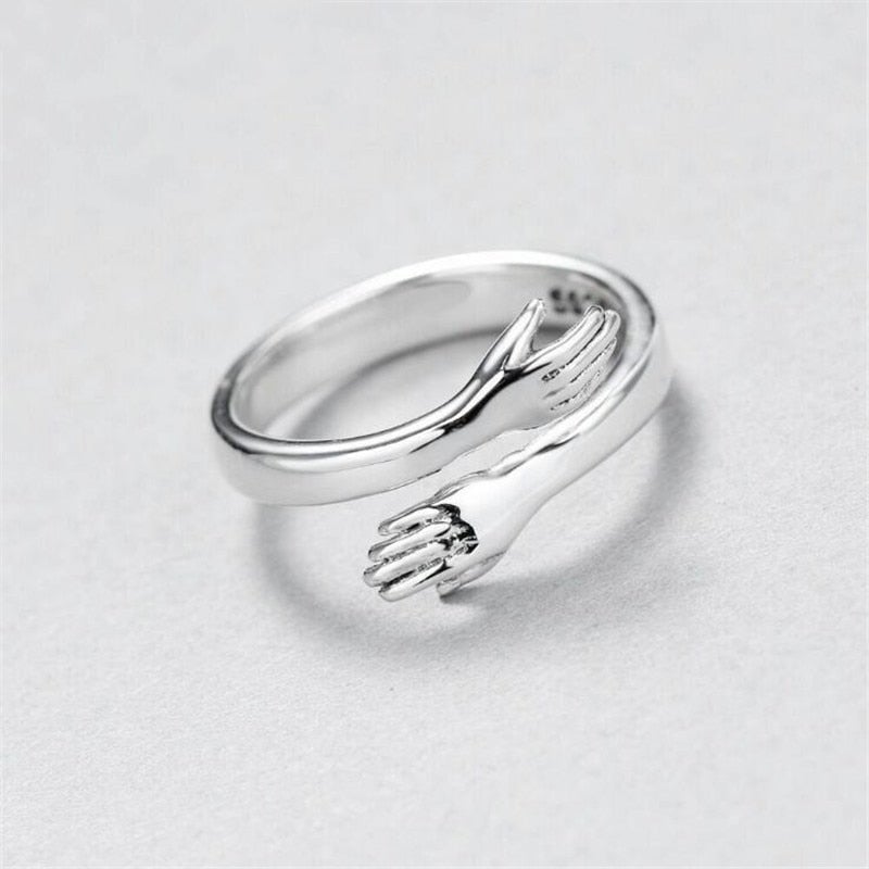 Bague à câliner en argent ajustable