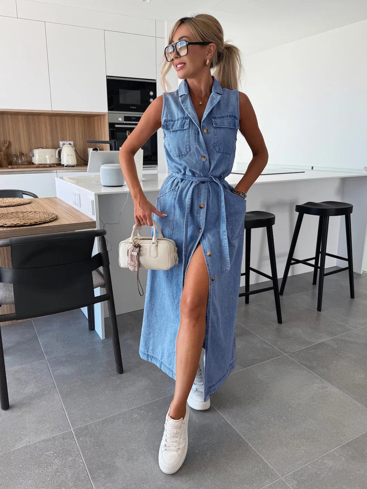 Soléane | Denim Élégant Cintré