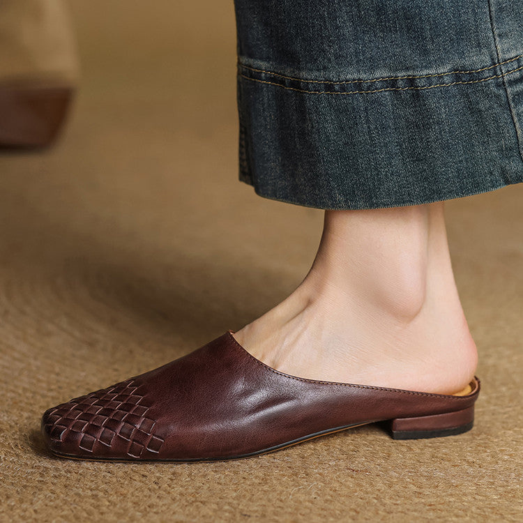 Colette | Mules en Cuir Véritable