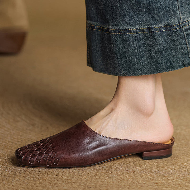 Colette | Mules en Cuir Véritable
