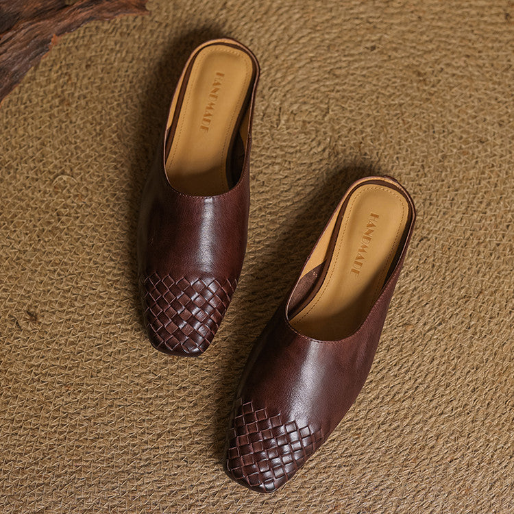 Colette | Mules en Cuir Véritable