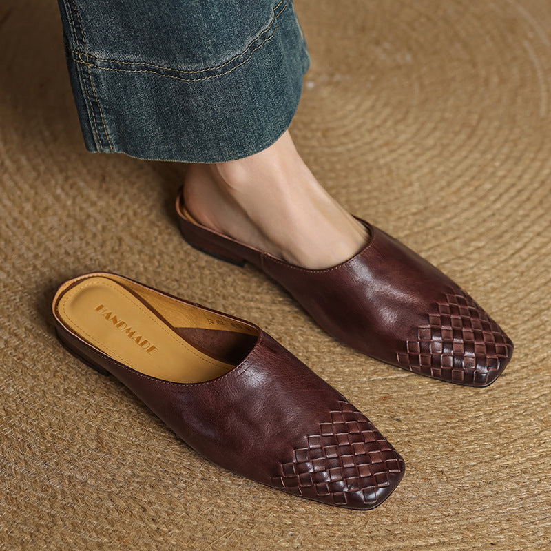Colette | Mules en Cuir Véritable