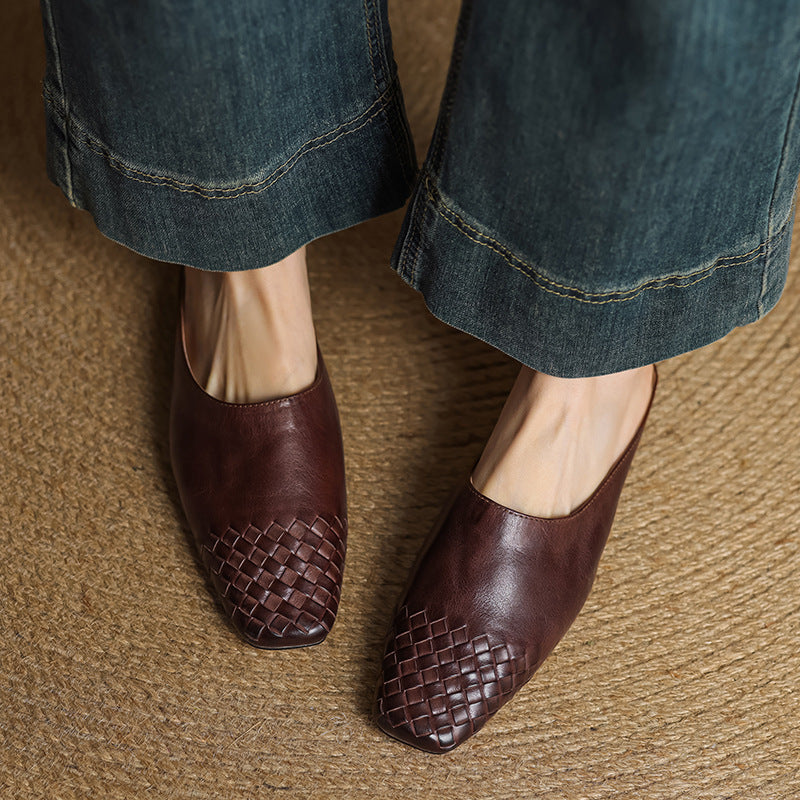 Colette | Mules en Cuir Véritable