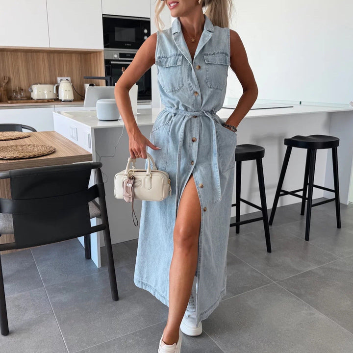 Soléane | Denim Élégant Cintré