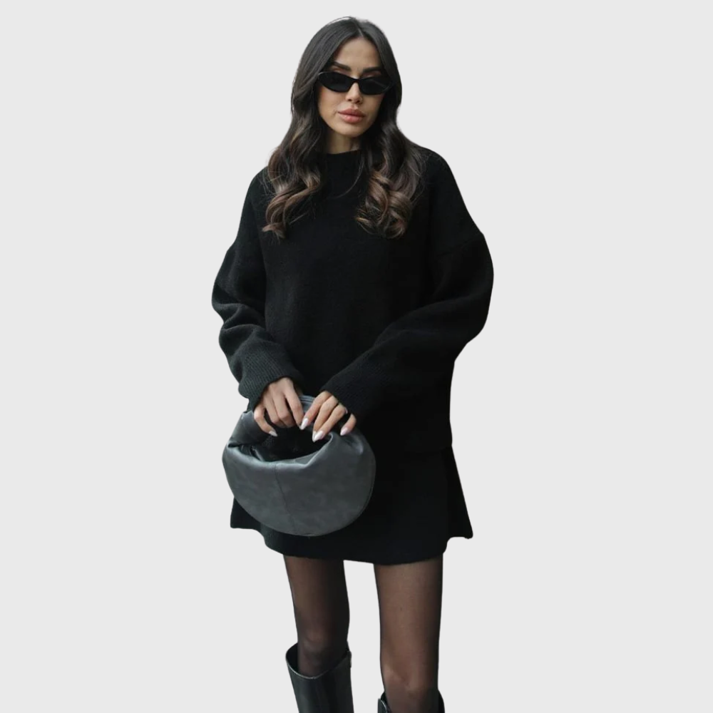 Isabelle | Ensemble Tricot Rouge Élégant