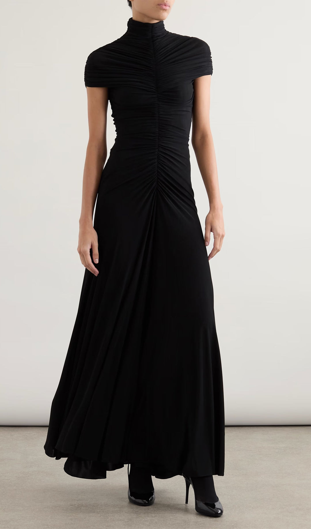Orlene | Robe Maxi Jersey Froncée