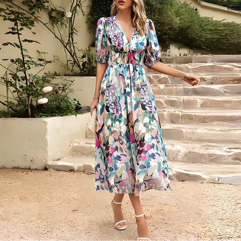 Melodie | Robe Midi Charme Elégant