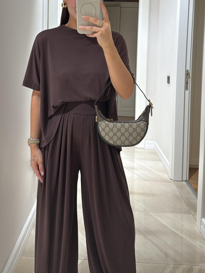 Élina | Ensemble en Coton et lin Gris Clair