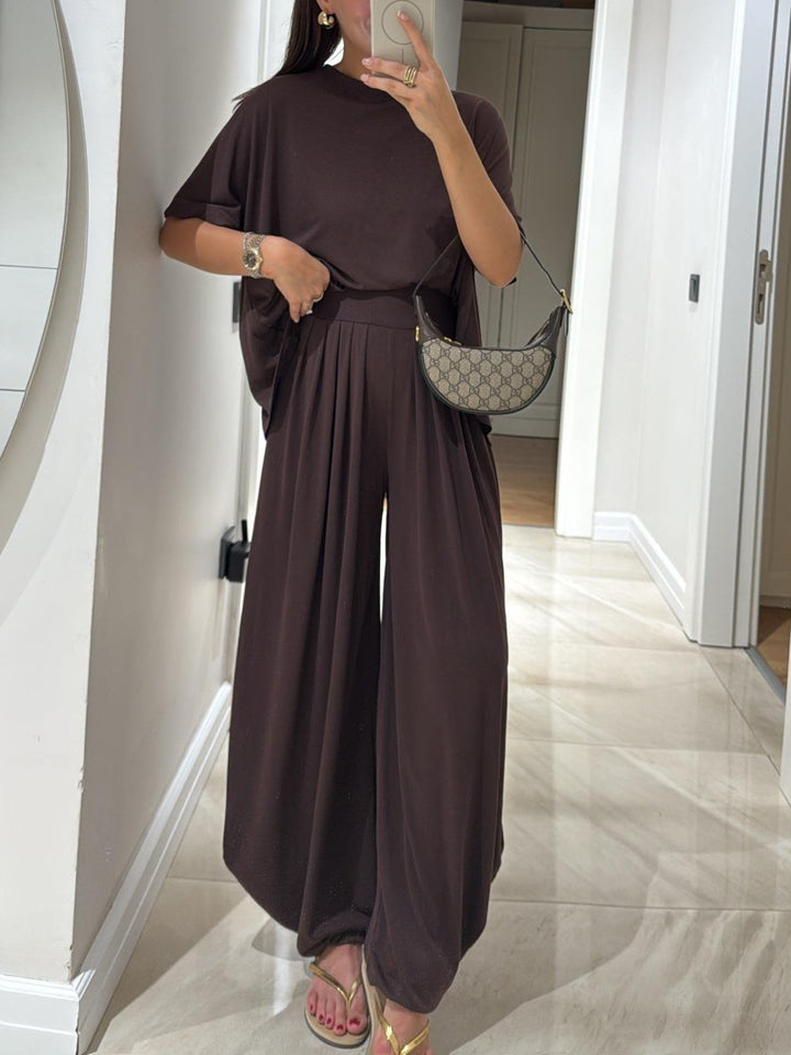 Élina | Ensemble en Coton et lin Gris Clair