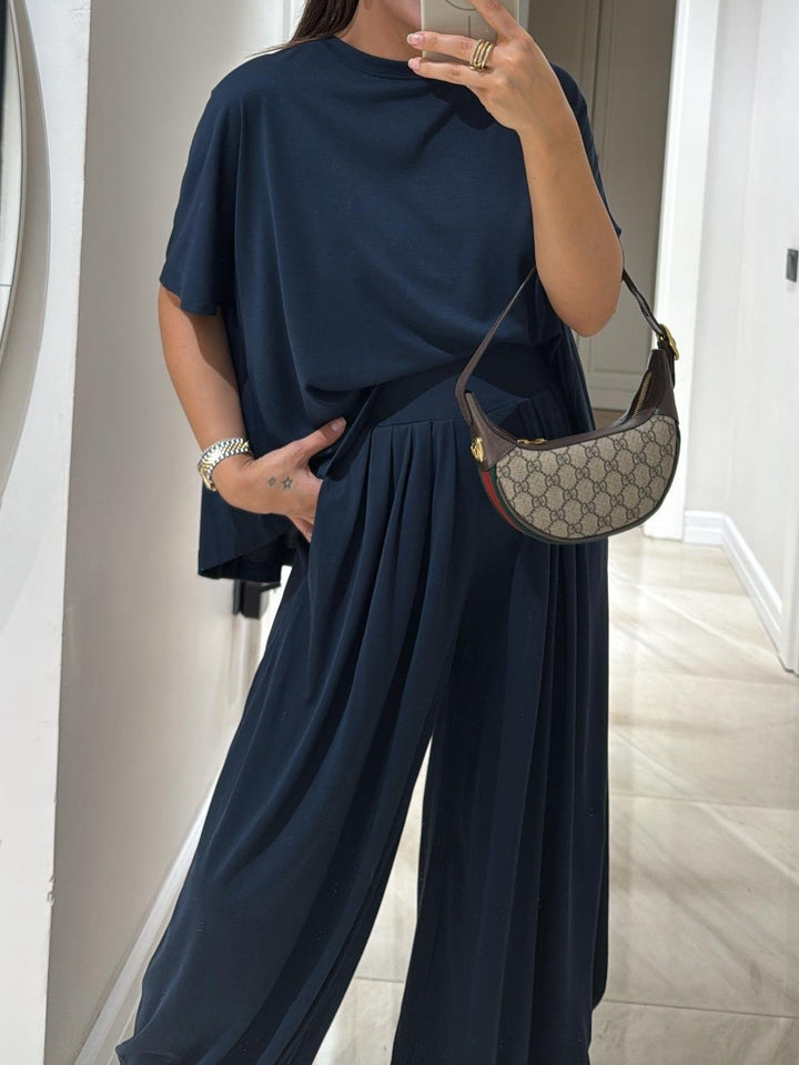 Élina | Ensemble en Coton et lin Gris Clair