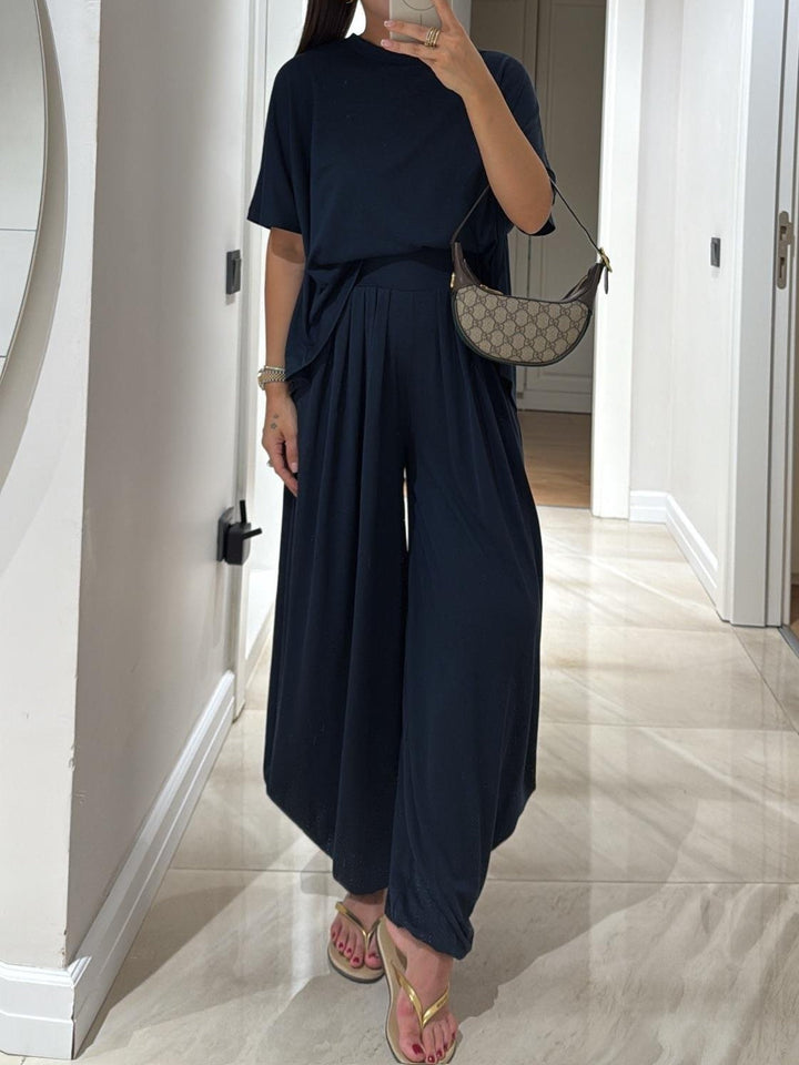Élina | Ensemble en Coton et lin Gris Clair