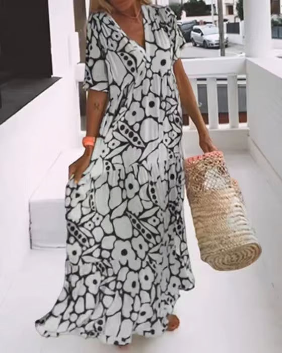 Liora | Élégance Robe Imprimée Fluide