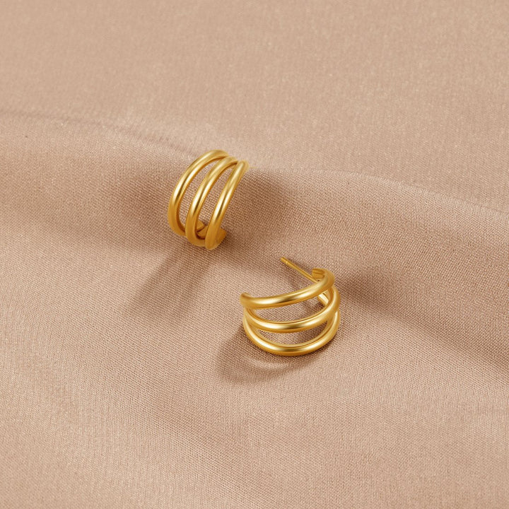 Boucles d'oreilles Ana Triple Or