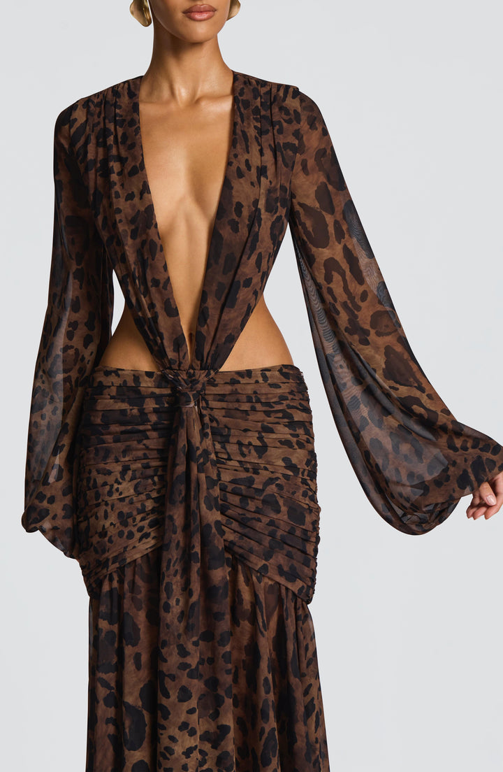 Maëlyne | Robe Longue Léopard