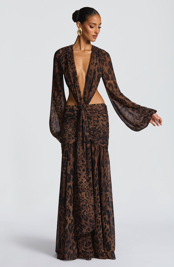Maëlyne | Robe Longue Léopard