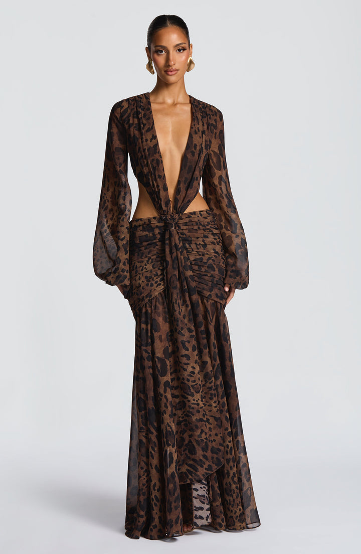 Maëlyne | Robe Longue Léopard