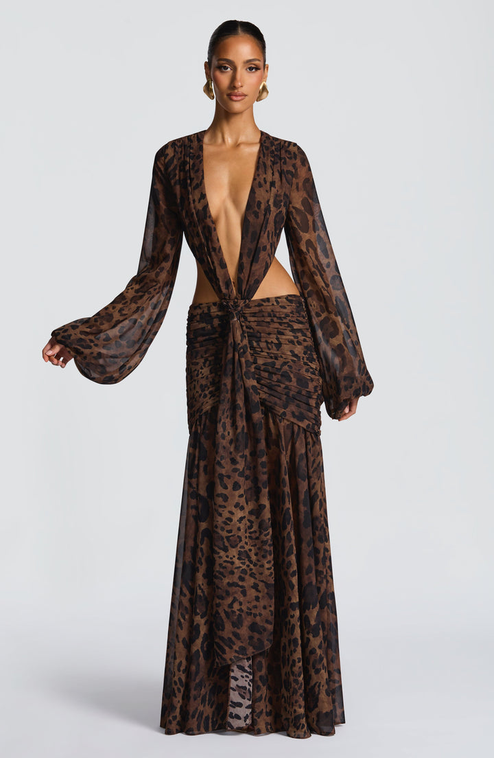 Maëlyne | Robe Longue Léopard