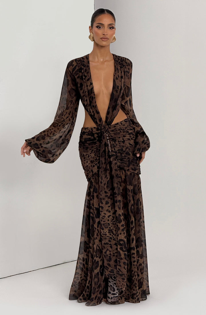 Maëlyne | Robe Longue Léopard