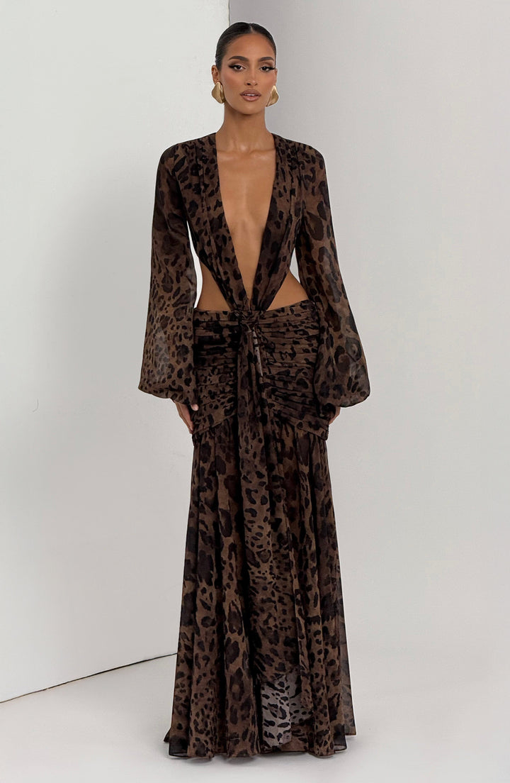 Maëlyne | Robe Longue Léopard