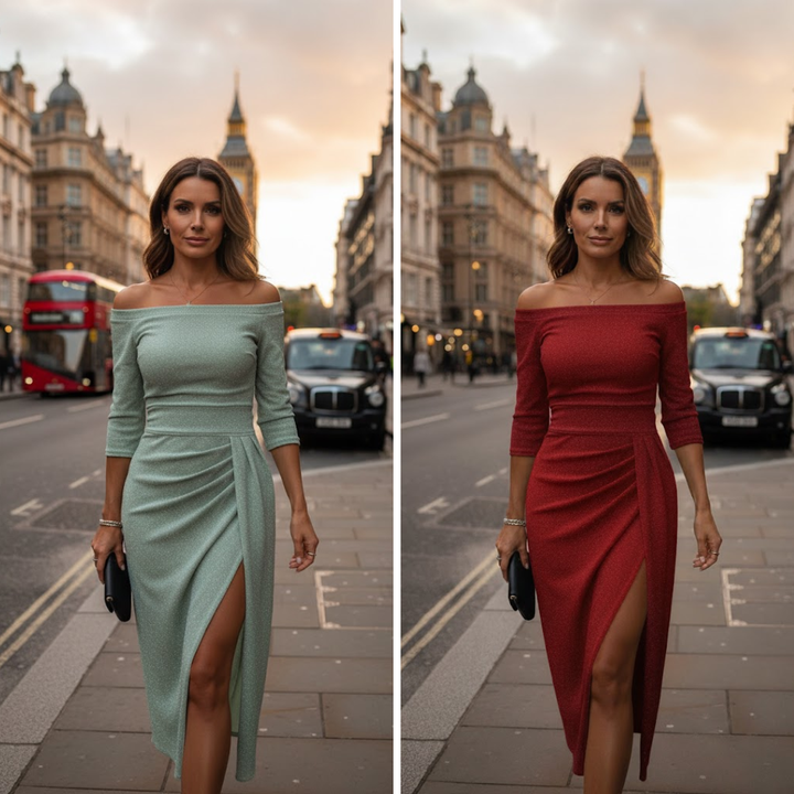 Léana | Robe Halter Maxifluidité Élégante