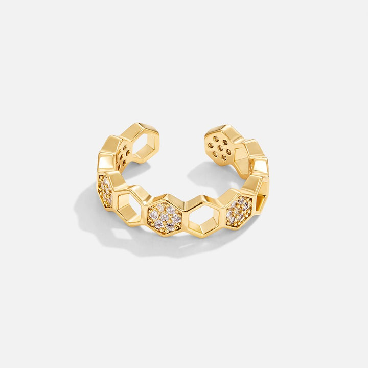 Abeille - Anneau en or et cristal