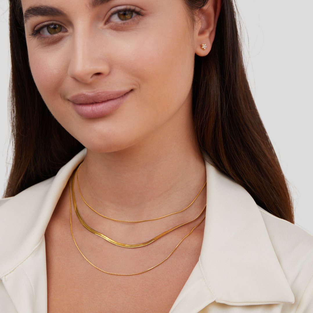 Collier multi-couches en or