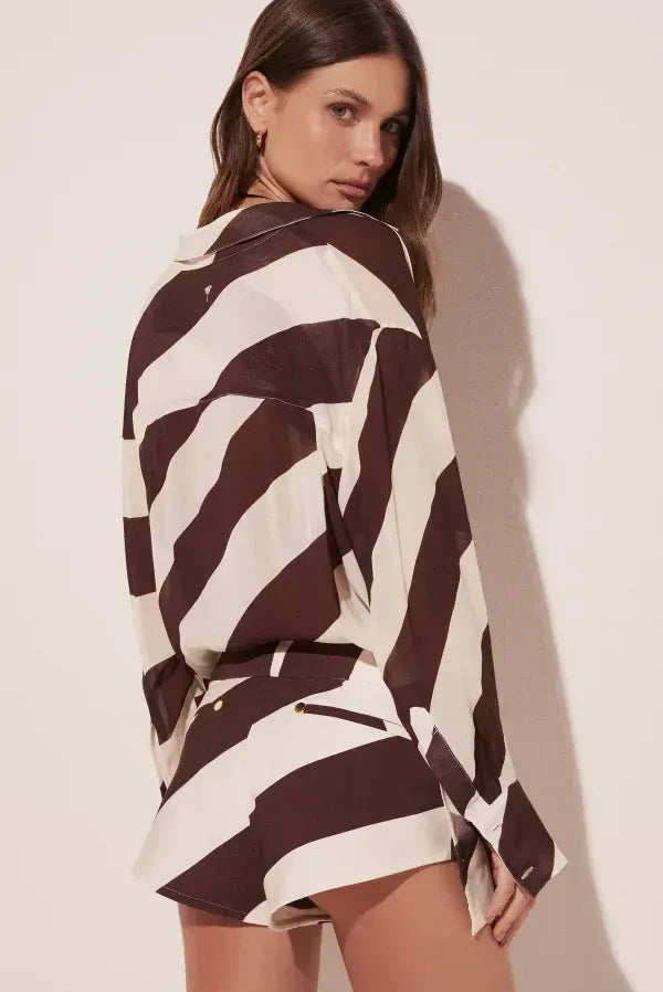 Pénélope | Ensemble Robe Longue Zèbre Courte