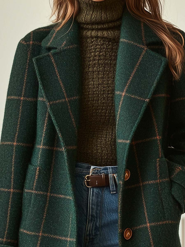 Mélissa | Manteau en Tweed Rétro Chic