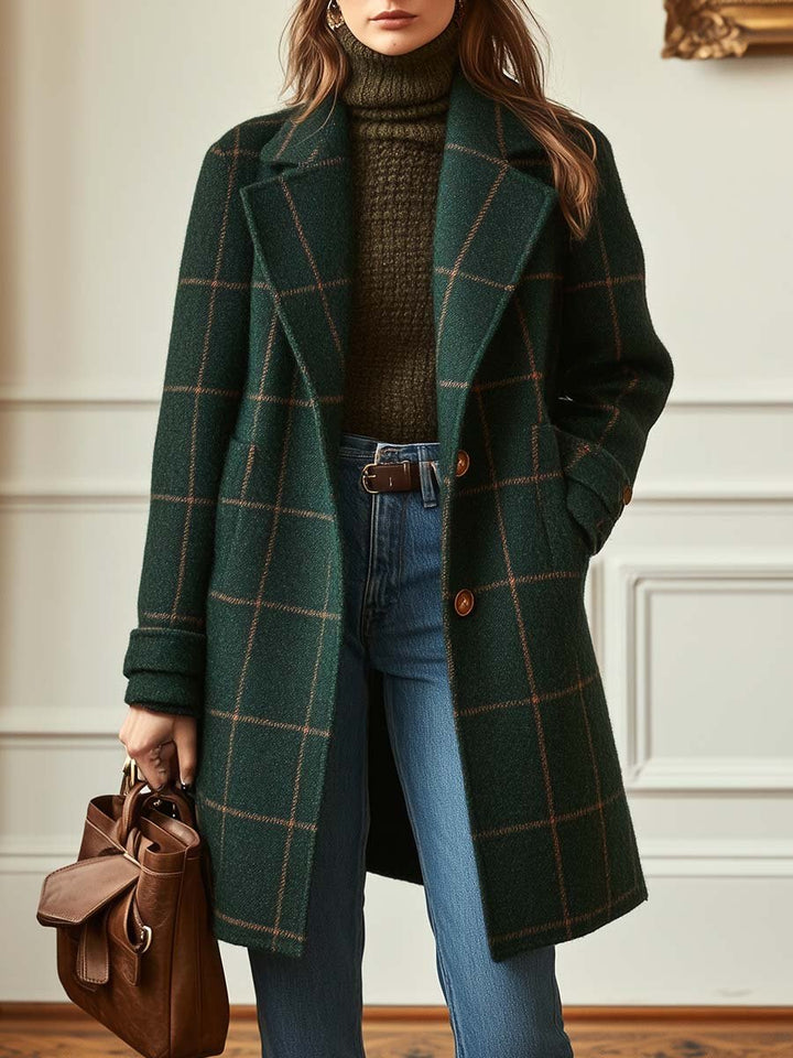 Mélissa | Manteau en Tweed Rétro Chic