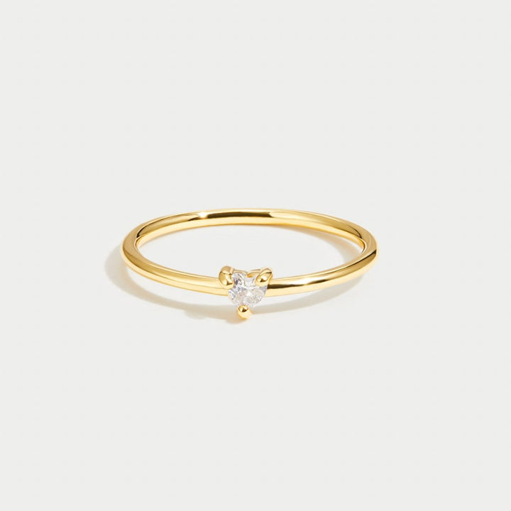 Amour - Bague en cœur en cristal