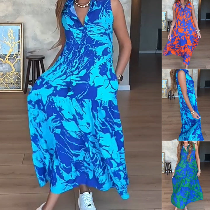 Geneviève | Robe Maxi Imprimée Chic
