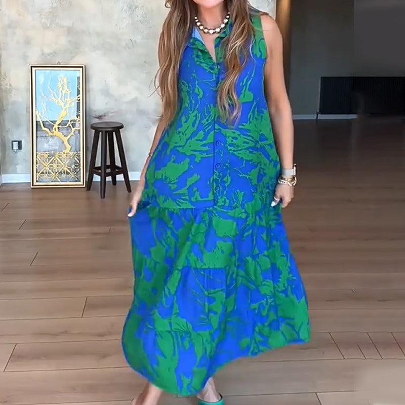 Geneviève | Robe Maxi Imprimée Chic