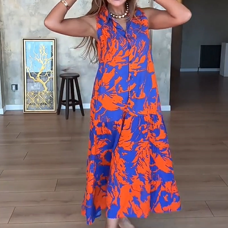 Geneviève | Robe Maxi Imprimée Chic