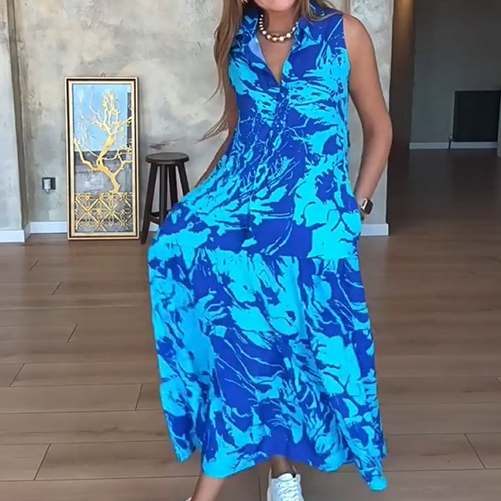Geneviève | Robe Maxi Imprimée Chic